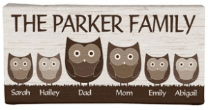 owl family personalized
